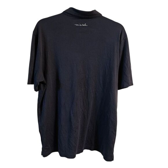 Travis Mathew Nash Polo Shirt Mens Large Navy Blue Striped Golf Performance - Picture 2 of 9